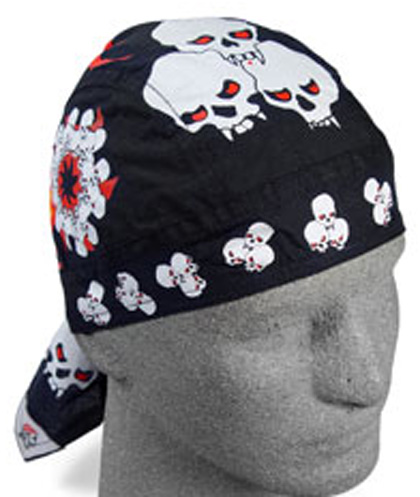 Flame Skulls II, Standard Headwrap^